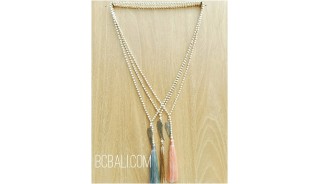 beads necklaces pendant tassel bronze wing charms 